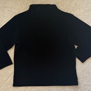 Talbots Black Velvet Top